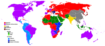 Map of World Religions as of 2075