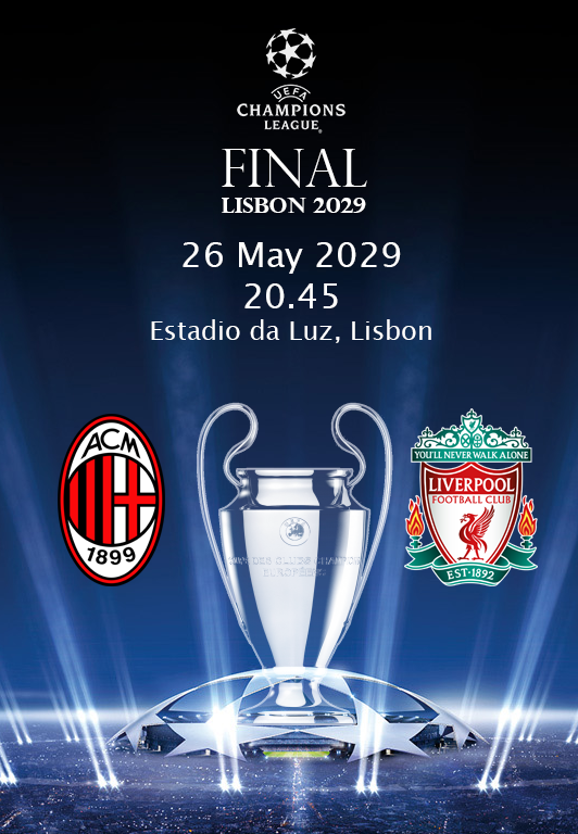 uefa champions league 1/4 final 2023 flyer Template