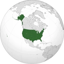 Location of United States of America
