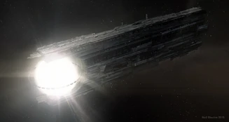 A type Nu megaship terraforming a star