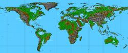 Global Warming map 100m