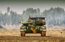 Bangladeshi tank patrolling the Indian countryside.