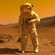 A human on Mars