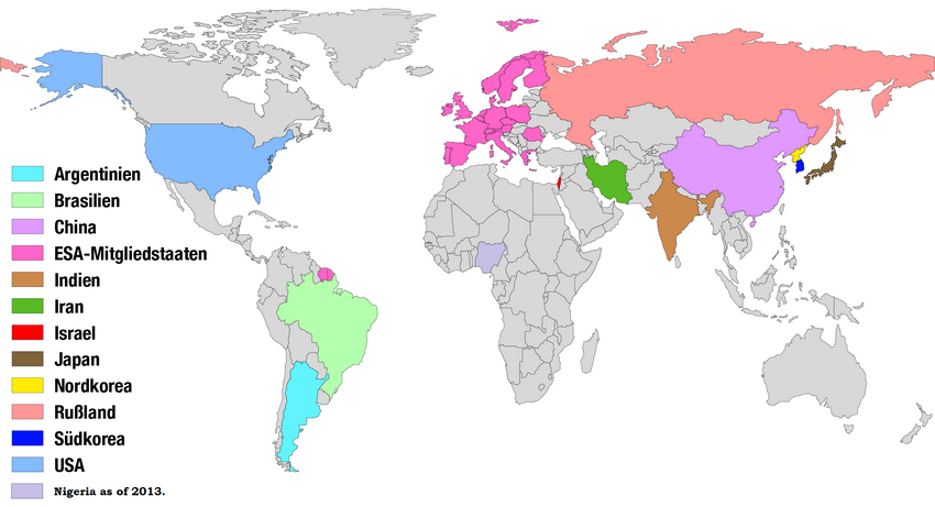 Countries with space launcher programs