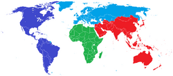 Map of the participating countries according to their CSC.