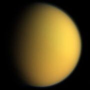 Titan in natural color Cassini