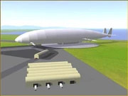 A dynalifters docked at Sea-Tac Air Port