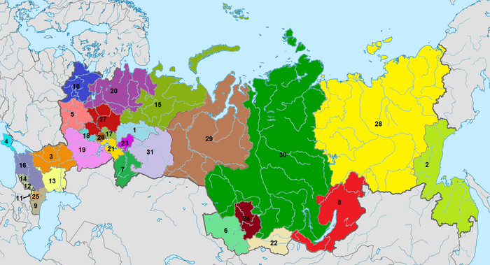 Административное деление Конфедерации