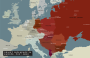 The full extent of Soviet influence in Europe in the beginning of 1989.