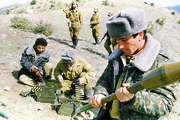 Azeri soldiers rearming in the mountains.