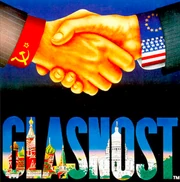 A poster published by Pravda, a Communist newspaper, on June the 3rd, 1986, describing how the policy of Glasnost was a step by the Soviet Union in improving relations with the west and putting an end to the Cold War.