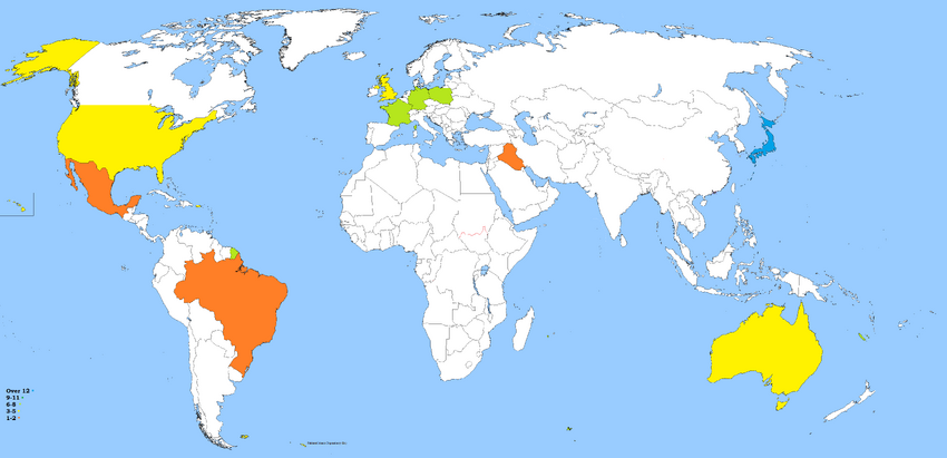 Hospital beads per 1000 people