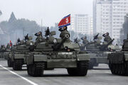 North Korean tanks on military parade