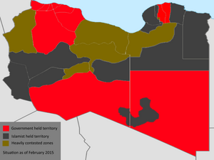 Map of Libyan conflict