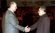 Gorbachev meets Deng Xiaoping, the Paramount Leader of the People's Republic of China in Beijing, PRC, on the 2nd of February, 1988.
