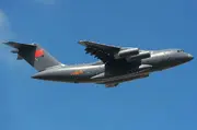 PLA Air Force aircraft airlifting equipment to occupied Taiwan.
