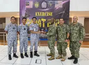US and Malaysian officials in a photo commencing joint exercises