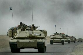 M3 Stonewall tanks, of of the Army of Texas training, based off of the United States M3A1 Abrams Tank