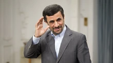 Iranian President Mahmoud Ahmadinejad shortly after winning a third term in office