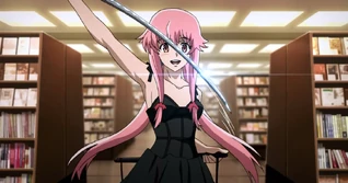 Yuno using a Katana (Traditional Japanese sword).