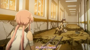Yuno tells Minene(9th) she won't shoot.