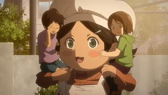 Kamado with two of her orphans