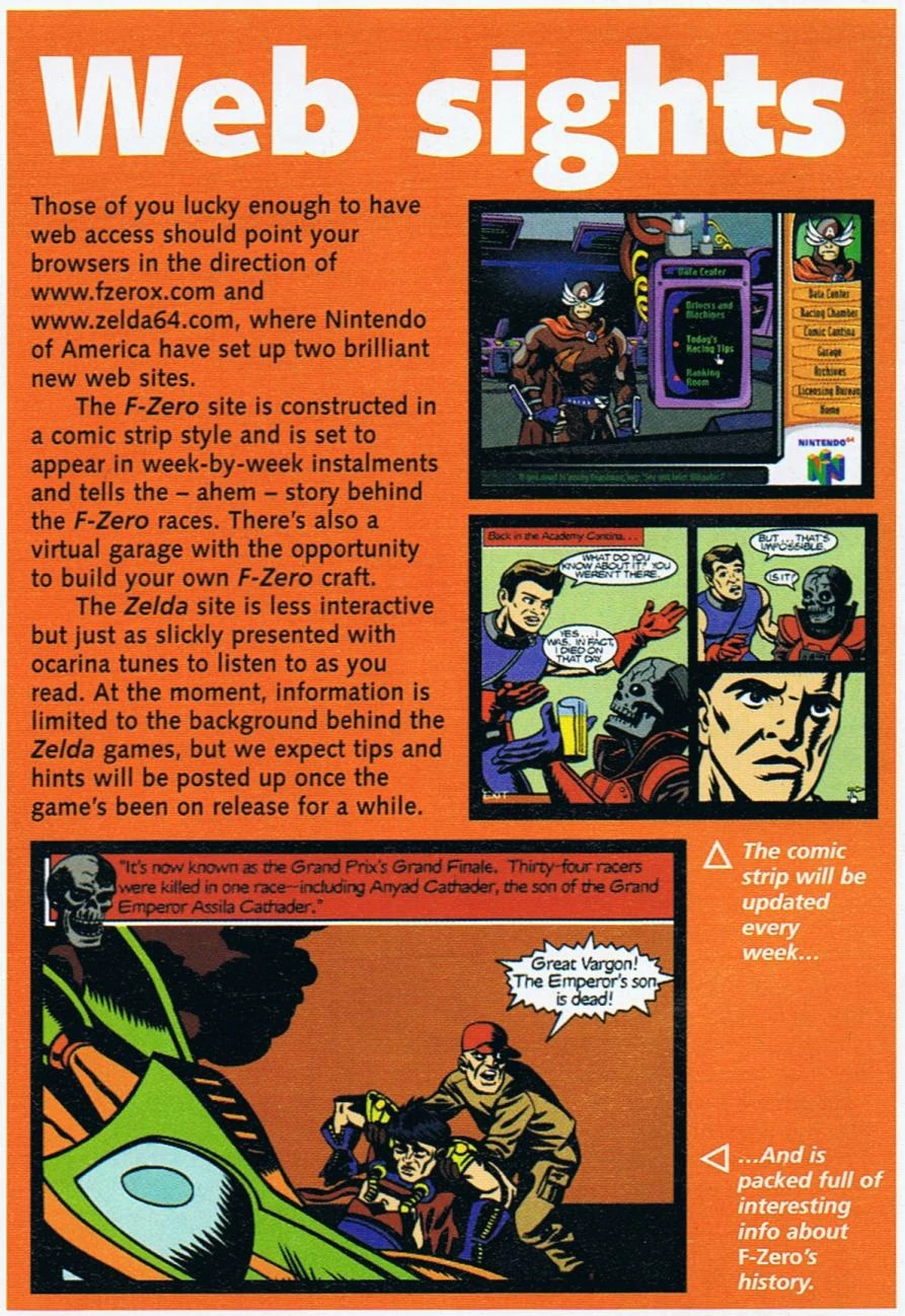 F-Zero X NOA Website Content | F-Zero Facts Wiki | Fandom