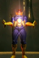 Falcon with the Champion's Belt.