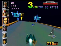 Mighty Hurricane races in Rainbow Road.