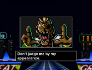 Bio Rex's ending portrait in F-Zero X.