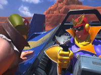 Goroh commenting on Captain Falcon's machine in Chapter 2.