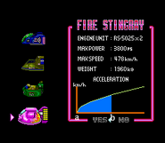 Fire Stingray selected in F-Zero.