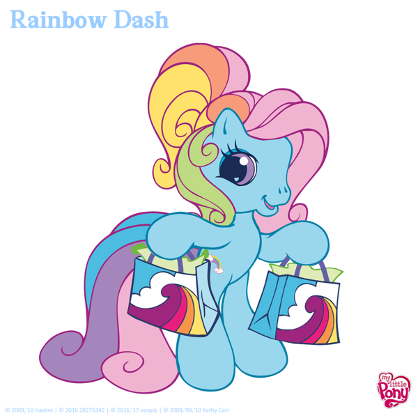 My Little Pony G3.5 - MLP Mom Dash - 2009 Shopping Day Rainbow Dash's Mom &  Baby