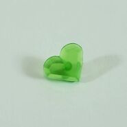 Green heart gem (With peg)