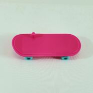 Pink Skateboard with Aqua Wheels