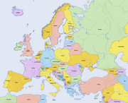 Europe countries map