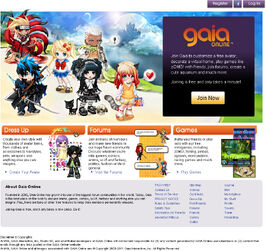 Gaiaonline homepage 2011 oct