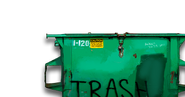 Dumpster locked, transparency