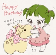 Kirin birthday image.jpg (40 KB) Hari Tokeino's birthday drawing for Kirin (Sep 16, 2018)