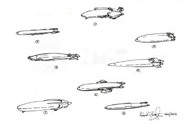 Concept art by Richard C. Livingston from Battlestar Galactica: Designing Spaceships via Google Books
