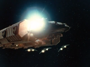 Cylon raiders attacking Delphi.