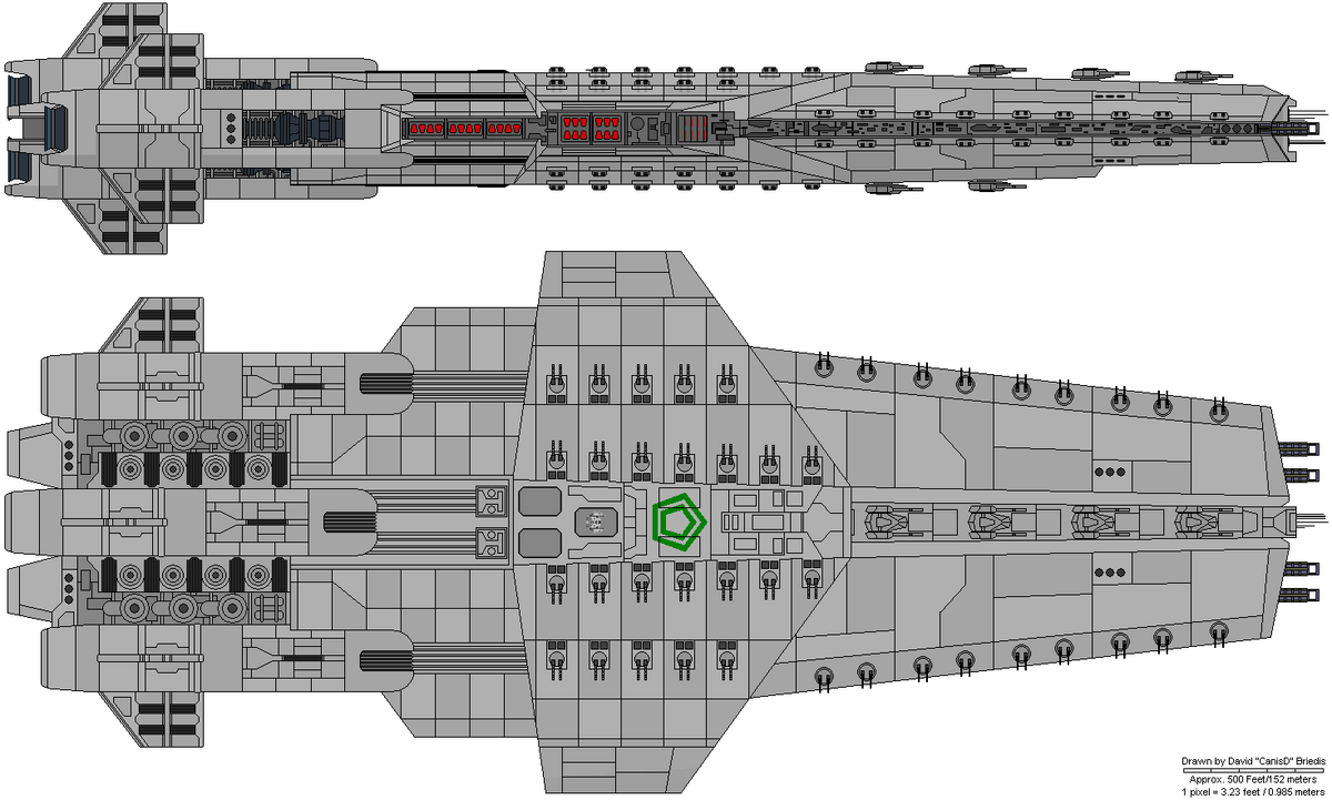 Battlestar Galactica схема корабля