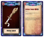 Meteor Sword with old card design and old stats