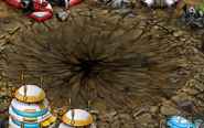 The crater left by a Nuke