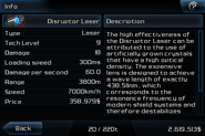 Disruptor Laser Info Page