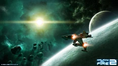 The picture for selecting Galaxy on Fire 2 on the oddicial website. (Legacy)