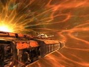 Crippled Midorian freighter