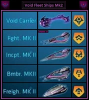 Chart of all Void ships