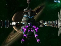 The front of a VoidX departing Thynome.