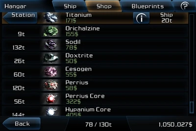 Ore on sale found in a station shop.